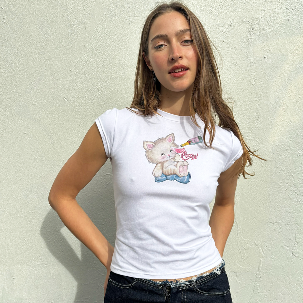 Cheers Kitty Baby Tee