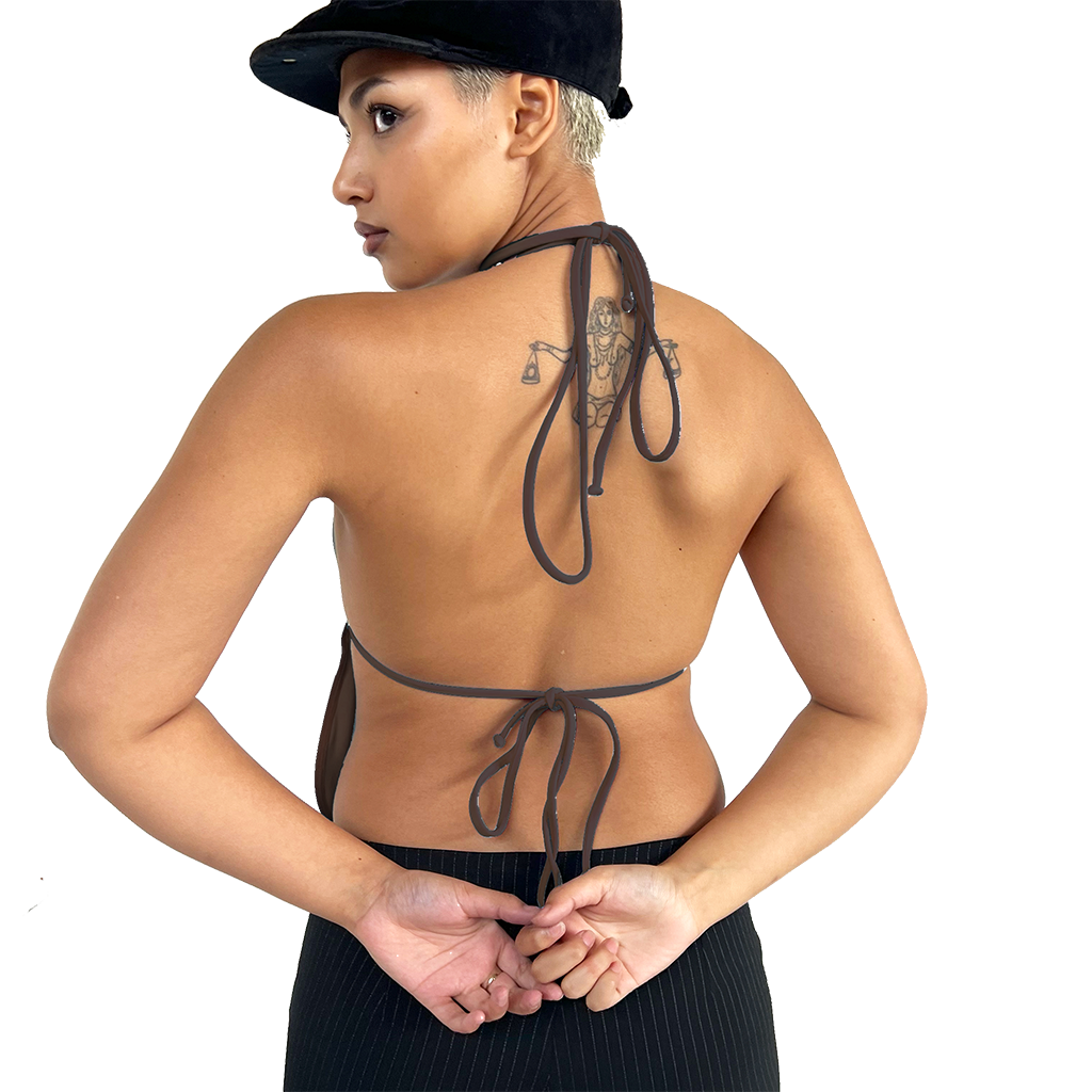 Chocolate Brown Halter Top