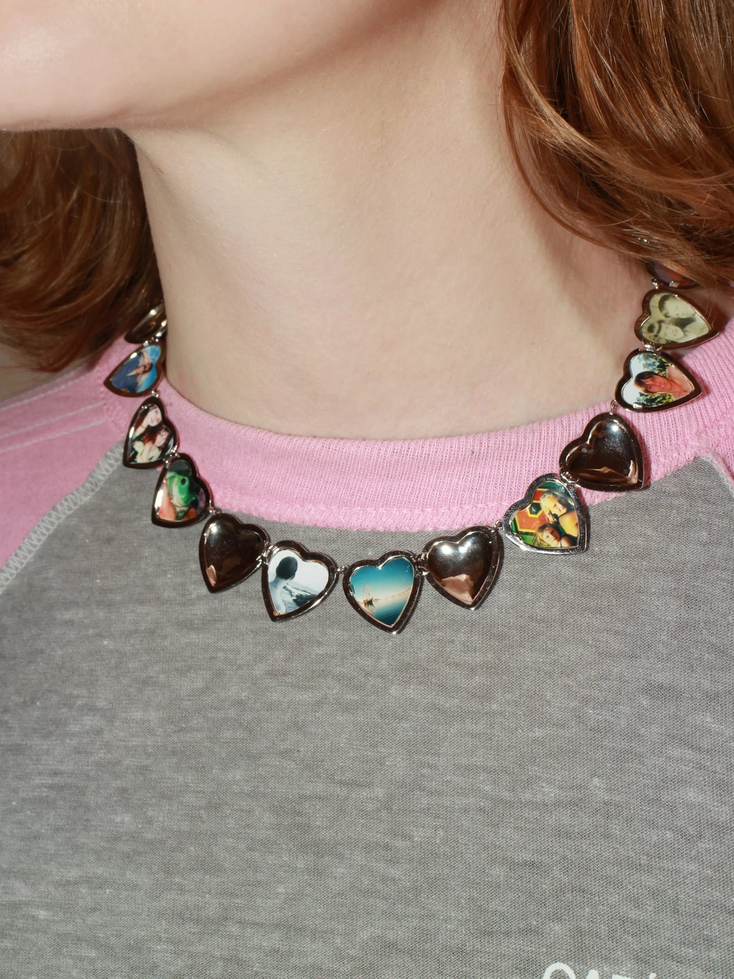 Open Hearts Photo Necklace