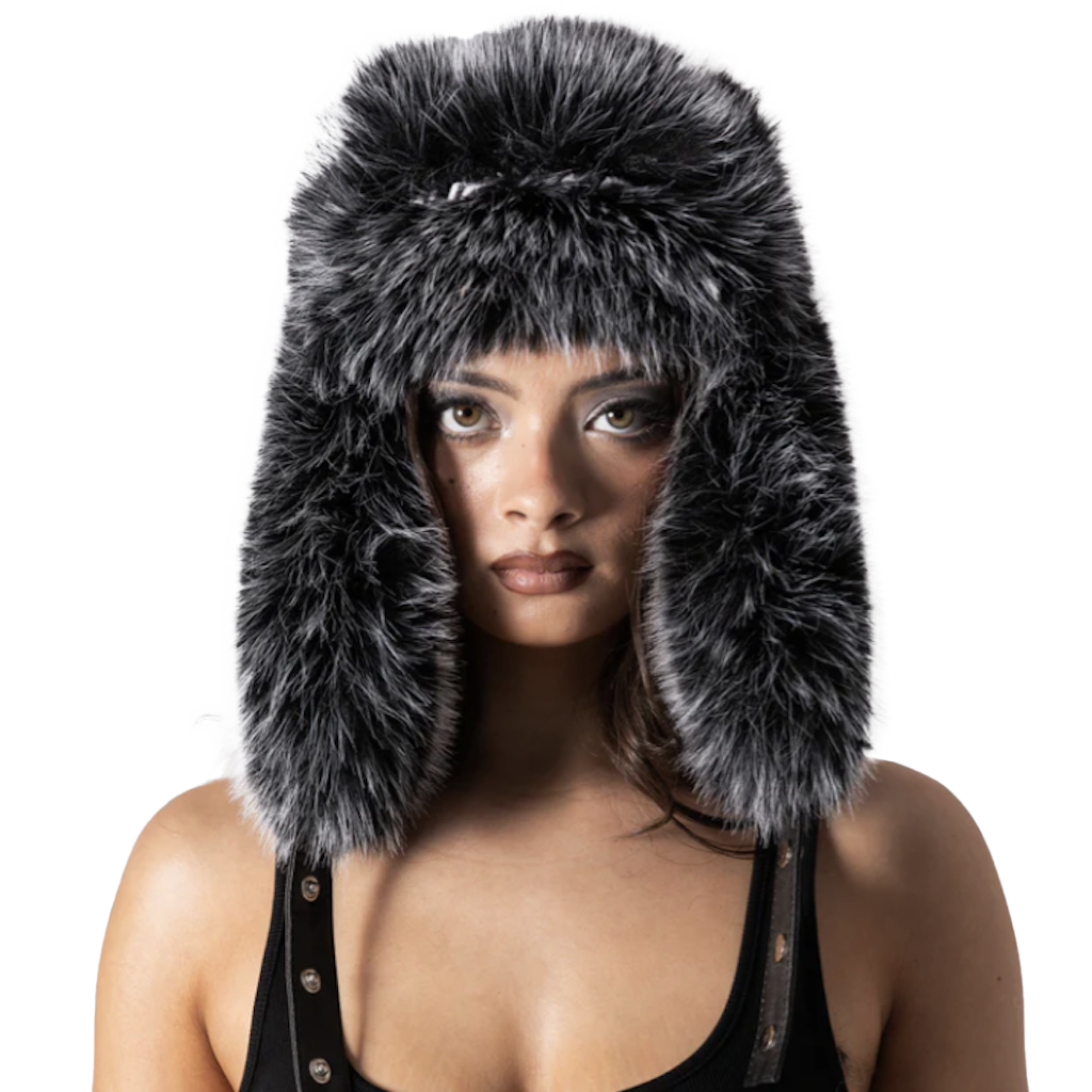 Fur Trapper Hat - Panther