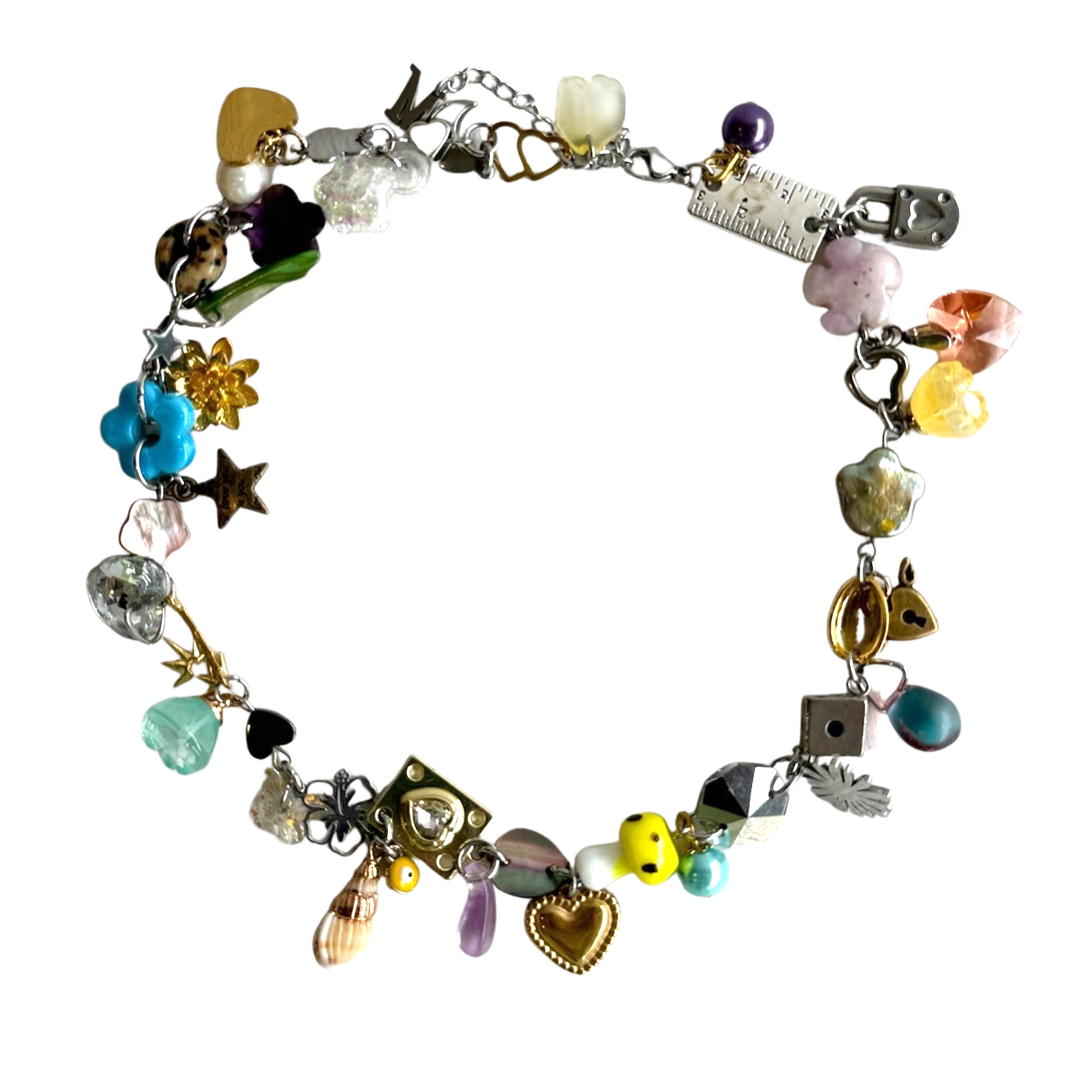 Ruler Crystal Charm Necklace