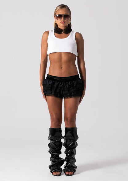 Iris Ruffle Short - Black