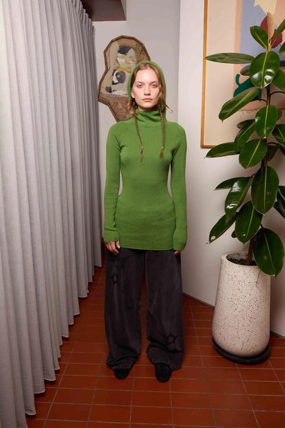 Hooded Skivvy - Pigment Green