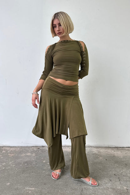 Slinky Skirt - Olive