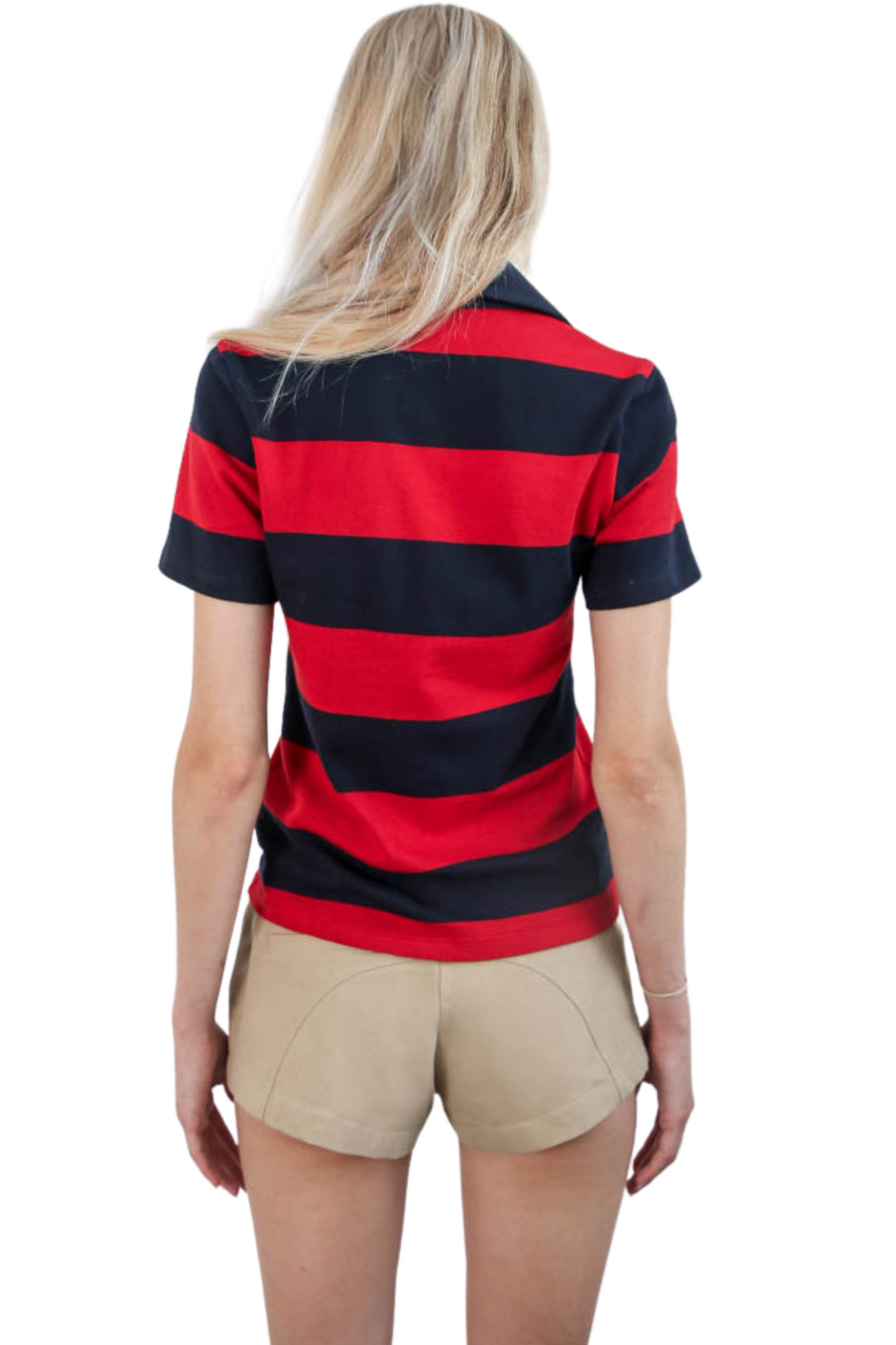 Polo Tee - Cherry/Navy