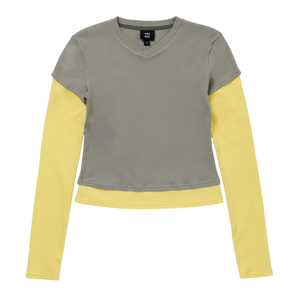 Tea Break Double Sleeve Tee Grey