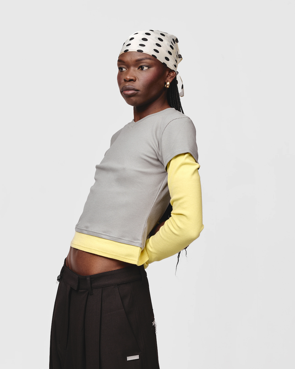 Tea Break Double Sleeve Tee Grey