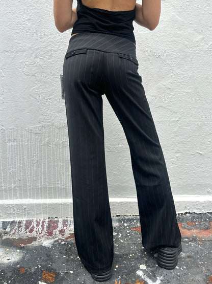 Black Pin Stripe Pants