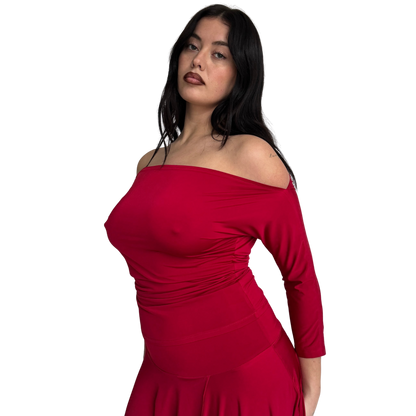 The Draped top - Cherry
