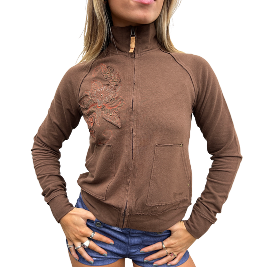 Chocolate Brown Zip up