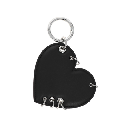 Heart Black Nappa Charm