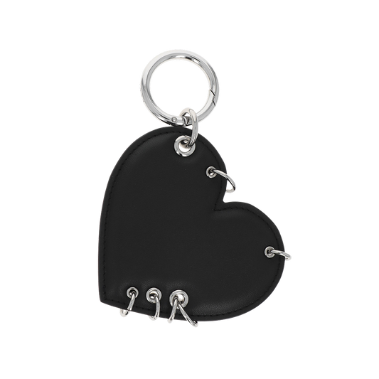 Heart Black Nappa Charm
