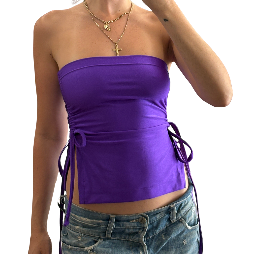 Ruched Boobtube - Grape