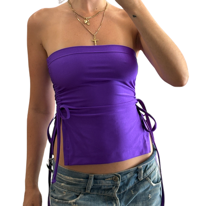 Ruched Boobtube - Grape