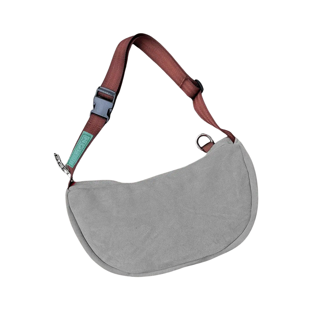 Everyday Suede Slouch Bag - Grey