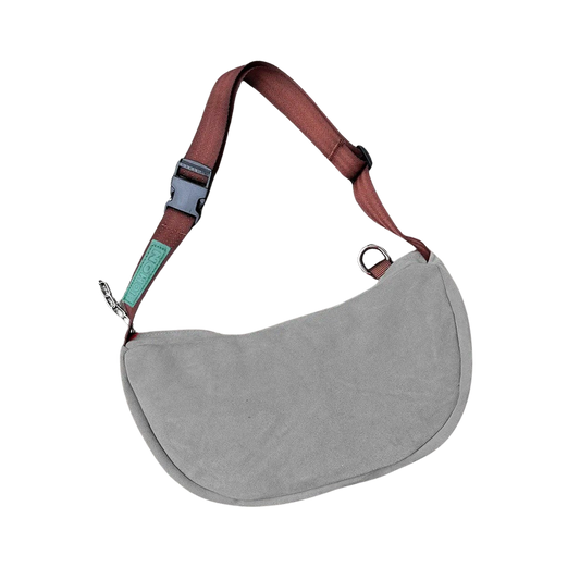 Everyday Suede Slouch Bag - Grey