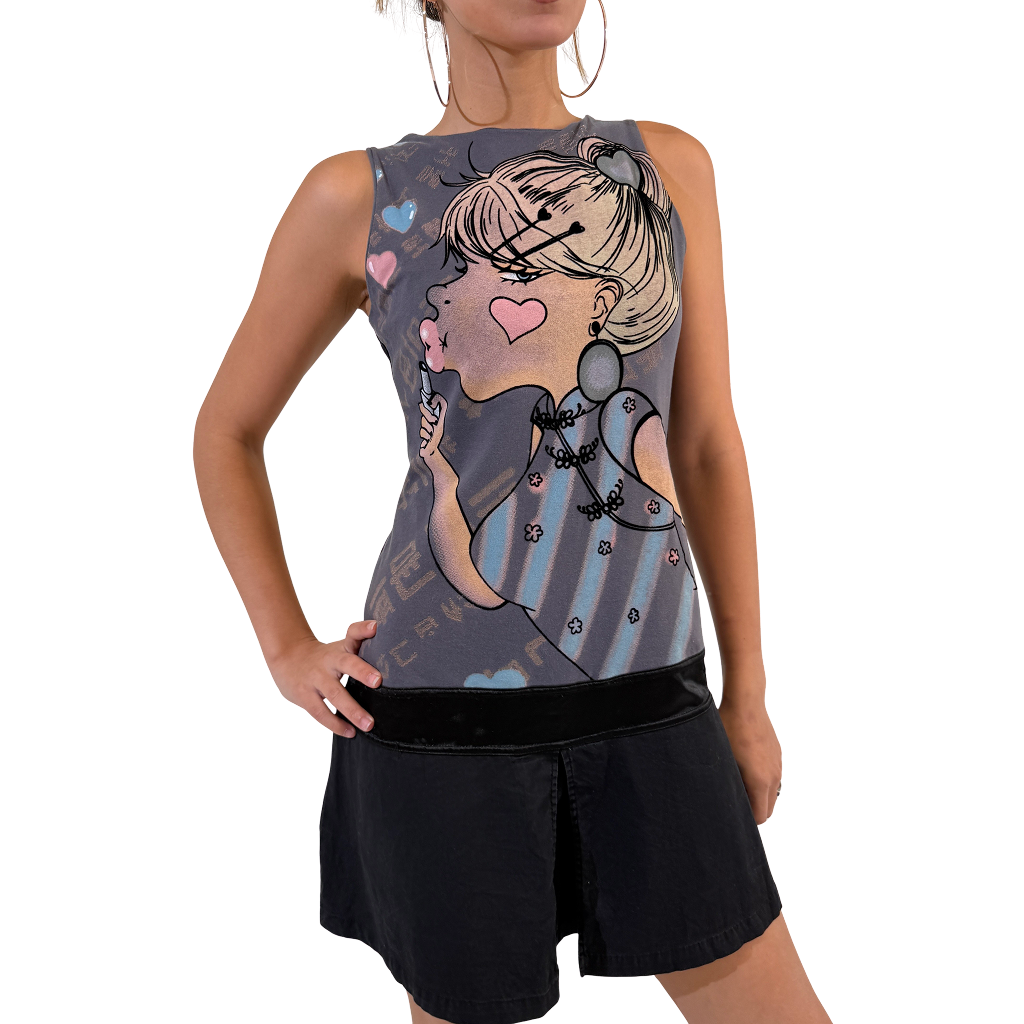 Custo Barcelona Playful Cartoon Mini Dress