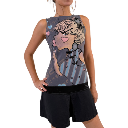 Custo Barcelona Playful Cartoon Mini Dress