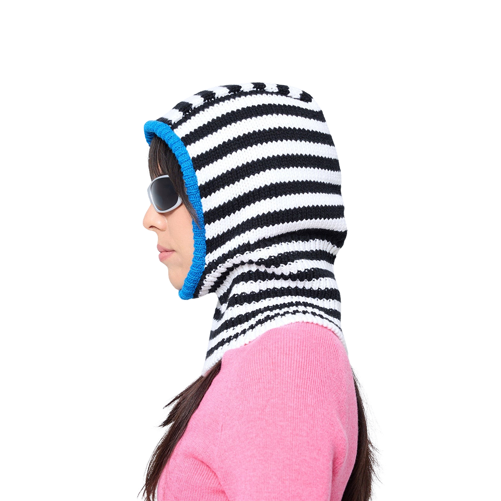 Mini Stripe Balaclava in Calibrate/Mono