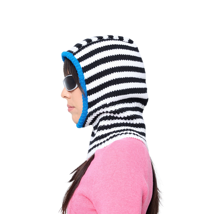 Mini Stripe Balaclava in Calibrate/Mono