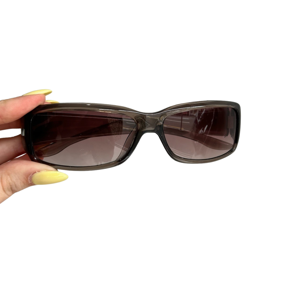 2000s Suzie Grey Charcoal  Wrap Sunglasses