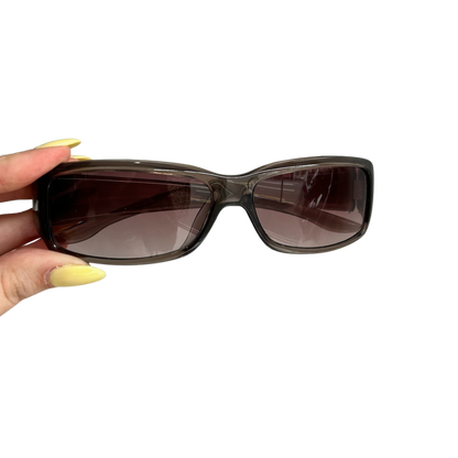 2000s Suzie Grey Charcoal  Wrap Sunglasses