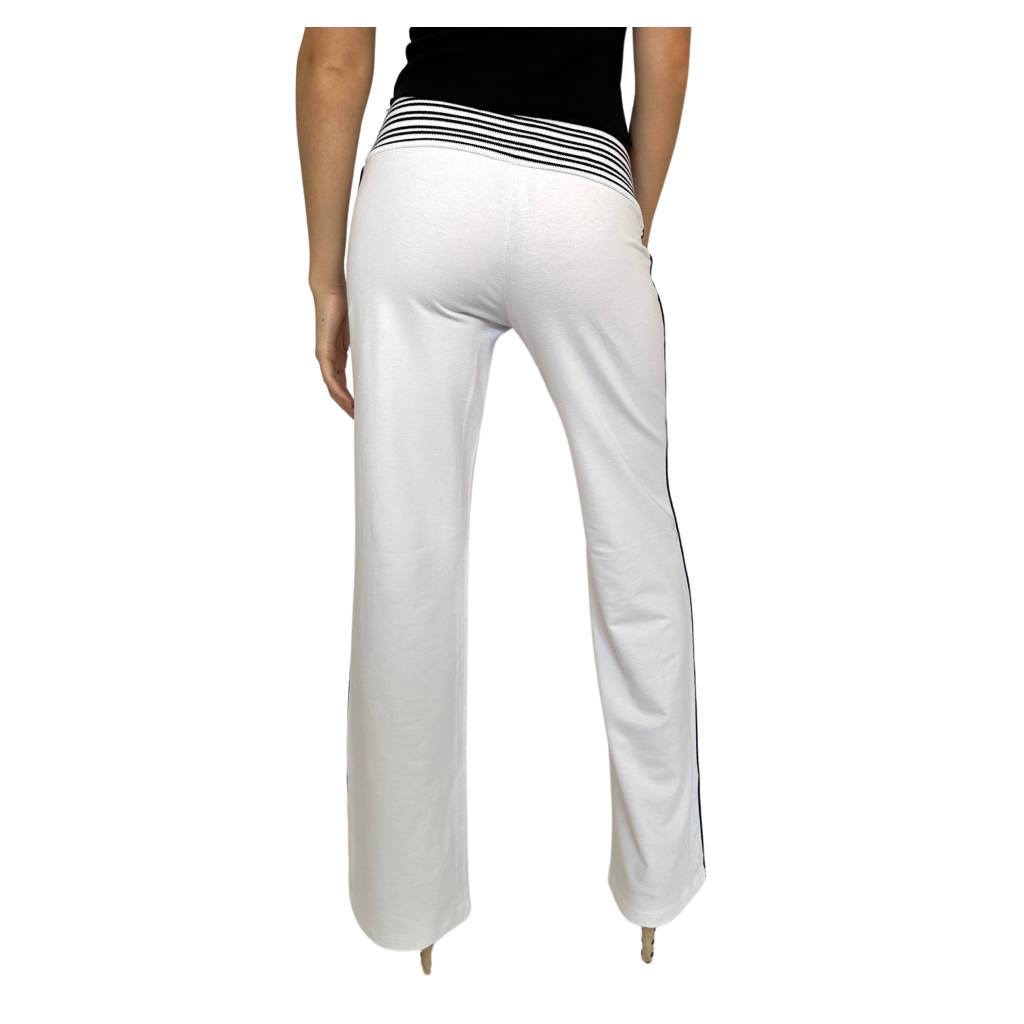 White Flare Track Pant