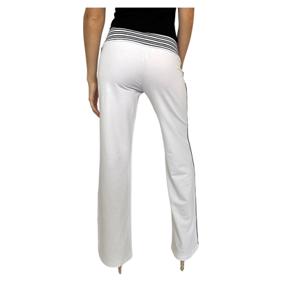 White Flare Track Pant