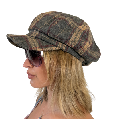 Plaid Baker Boy Hat