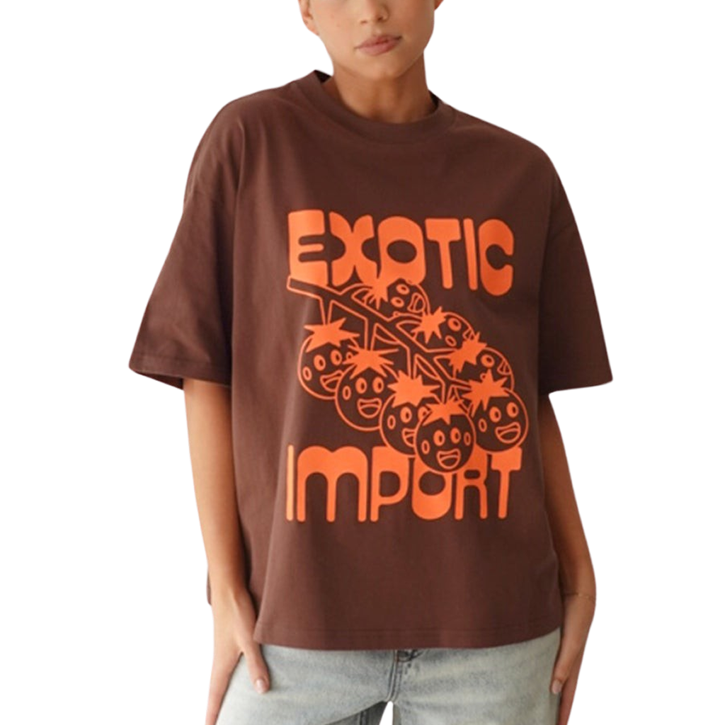 Cherry Tomato Friends T-Shirt - Brown