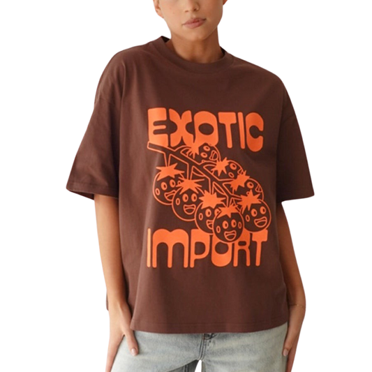 Cherry Tomato Friends T-Shirt - Brown