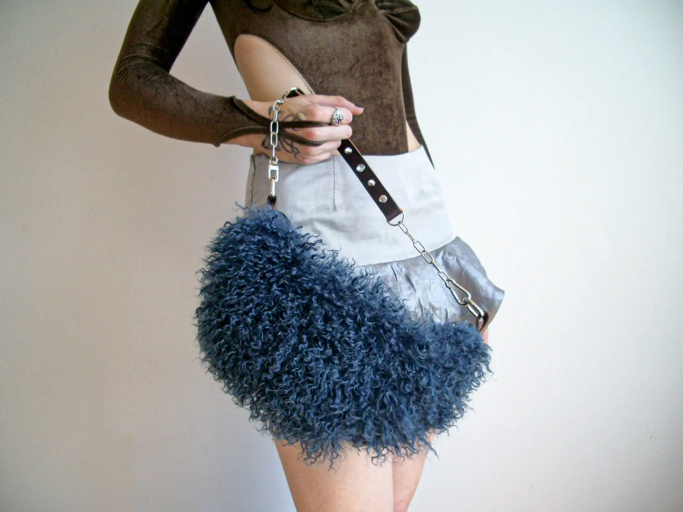 Fluffy Slouch Small - Blue