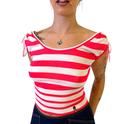 Miss Sixty Neon Stripe Knit Top