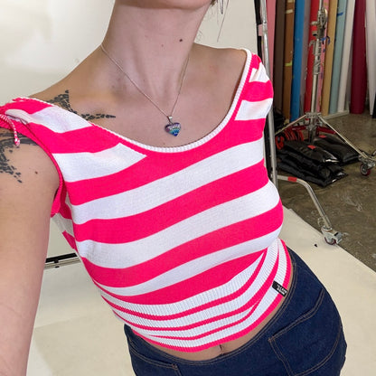 Miss Sixty Neon Stripe Knit Top