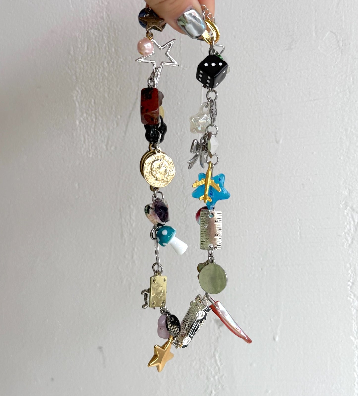 Ruler Crystal Charm Necklace