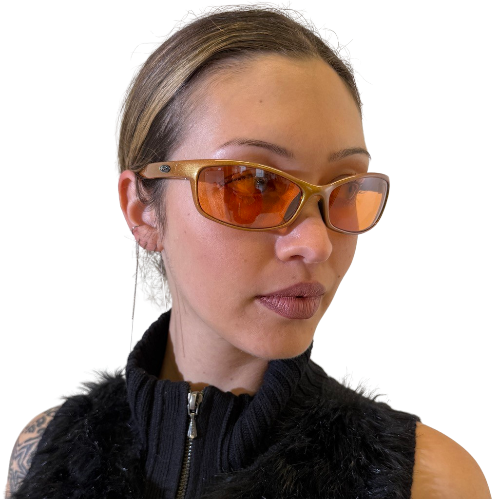 Sporty Metallic Speed Sunglasses
