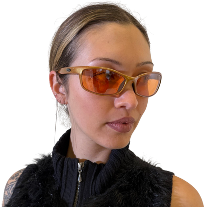 Sporty Metallic Speed Sunglasses