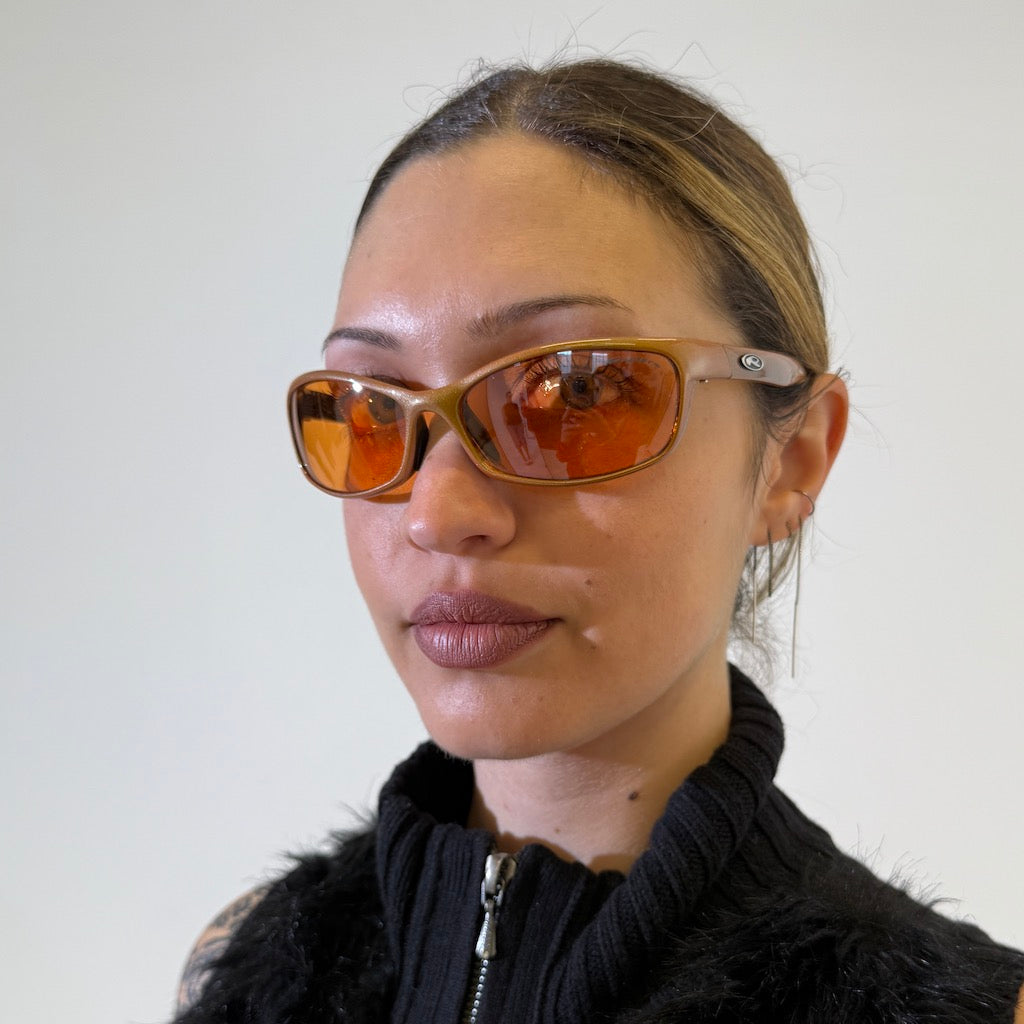 Sporty Metallic Speed Sunglasses