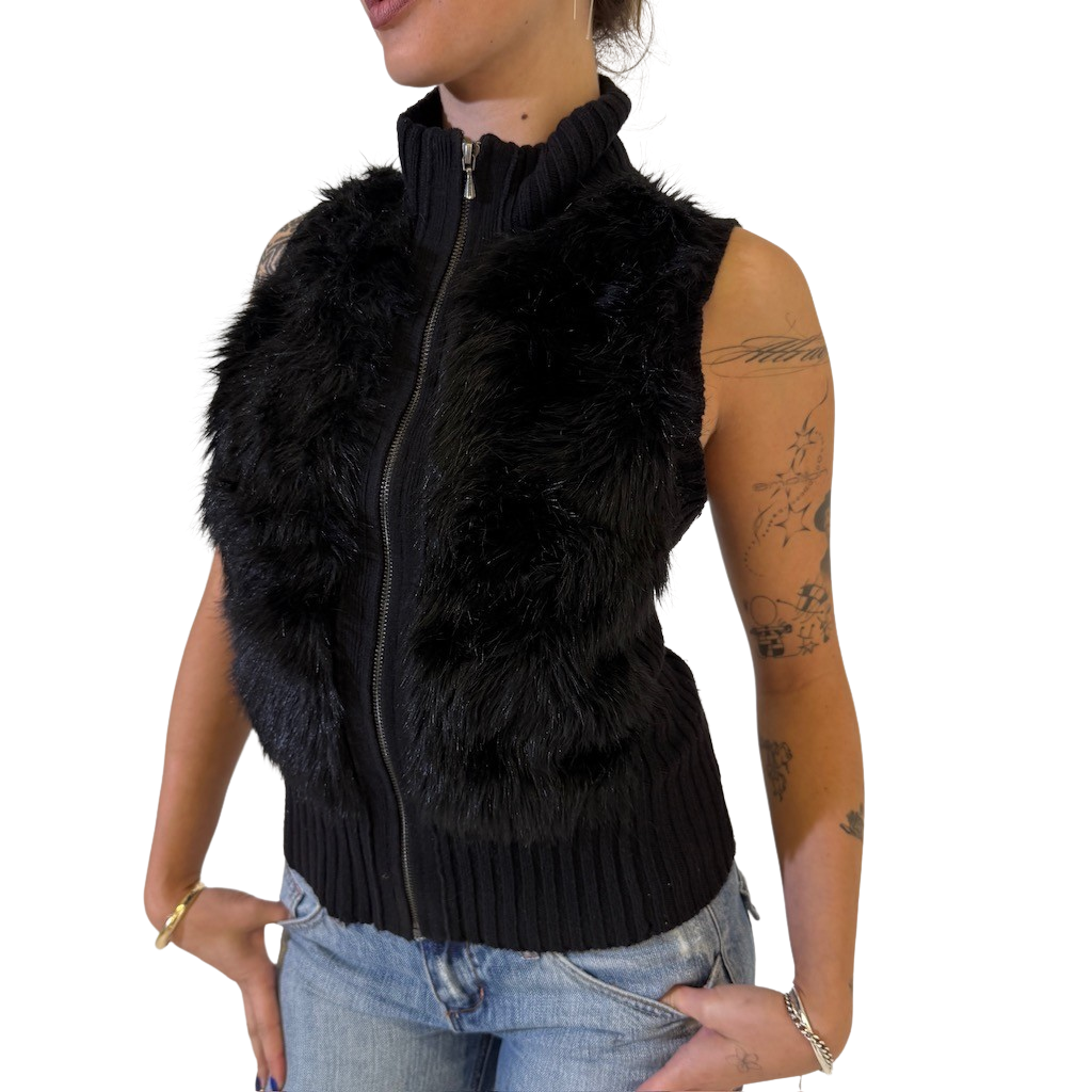 Guess Zip Fur Vest