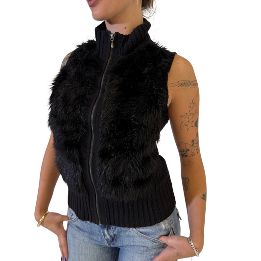 Guess Zip Fur Vest