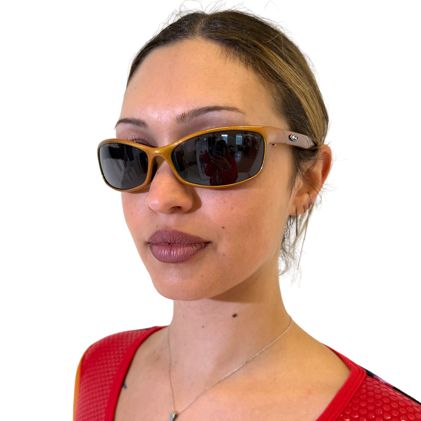 Sleek Metallic Speed Sunglasses