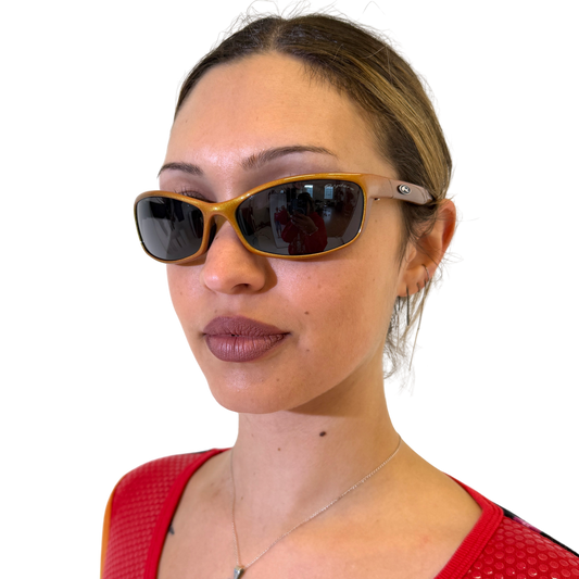 Sleek Metallic Speed Sunglasses