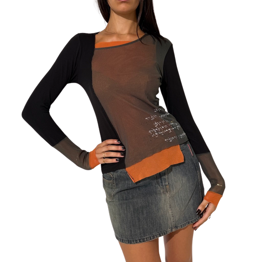 Cop Copine Mesh Block Top