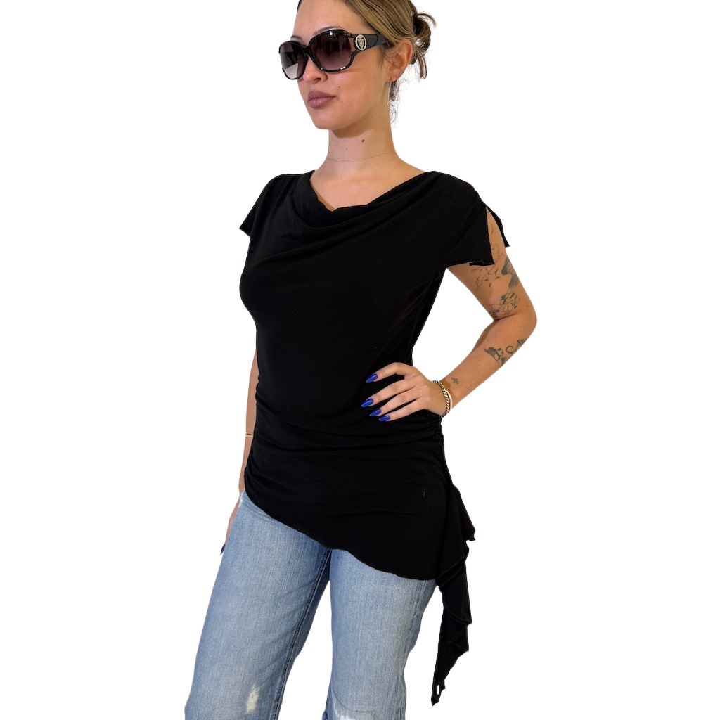 Asymmetric Split Sleeve Top