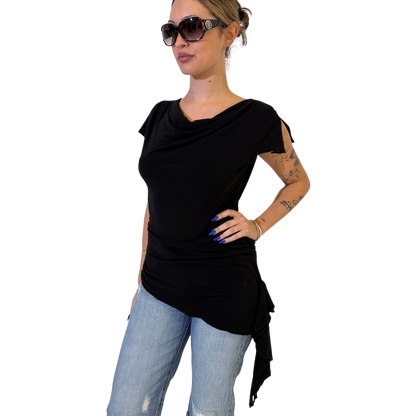 Asymmetric Split Sleeve Top