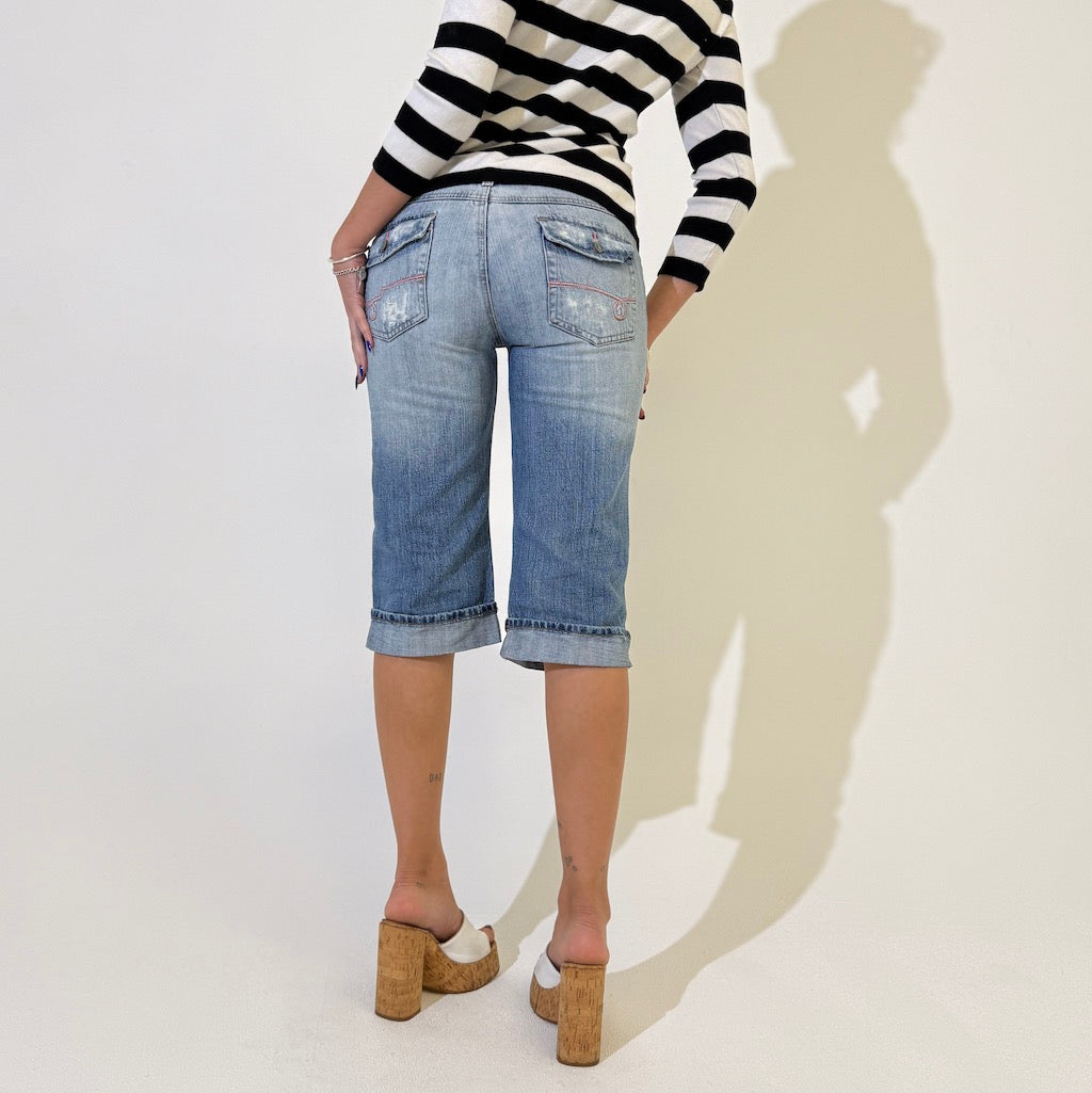Perfect Low Rise Denim Capris