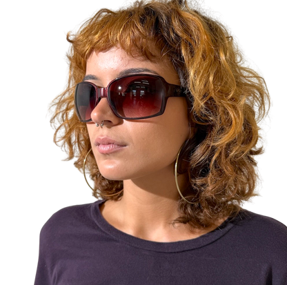 Babe 2000s Y2K Red Oversized Sunnies