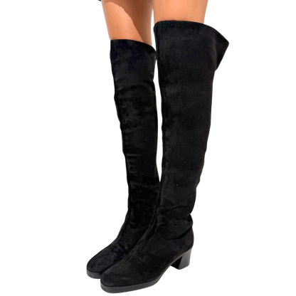 Prada Over the Knee-High Suede Boots