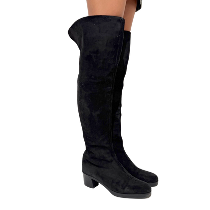 Prada Over the Knee-High Suede Boots