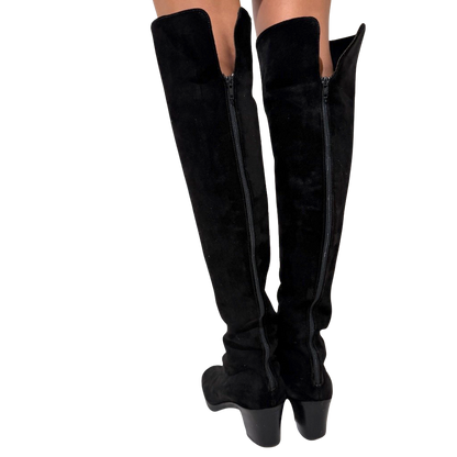 Prada Over the Knee-High Suede Boots